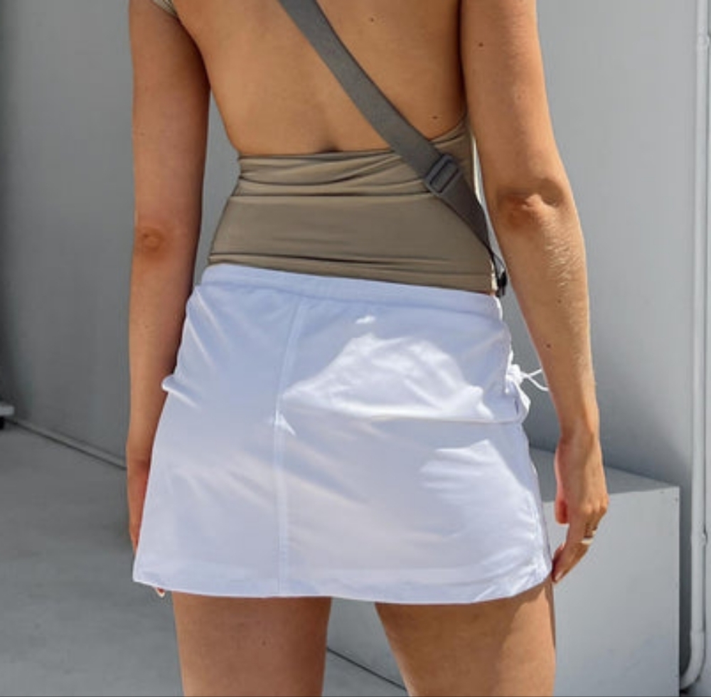 Princess Polly White Cargo Skirt with Drawstring Womens Size 12 - Picture 2 of 5